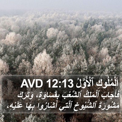 اَلْمُلُوكِ ٱلْأَوَّلُ 12:13 AVD Bible Verse Image