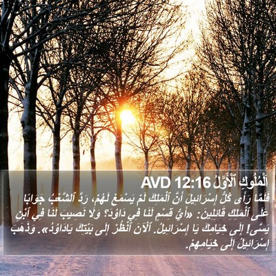اَلْمُلُوكِ ٱلْأَوَّلُ 12:16 AVD Bible Verse Image