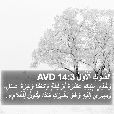 اَلْمُلُوكِ ٱلْأَوَّلُ 14:3 AVD Bible Verse Image