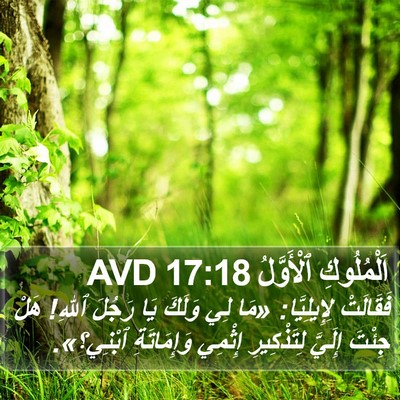 اَلْمُلُوكِ ٱلْأَوَّلُ 17:18 AVD Bible Verse Image