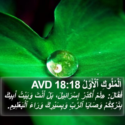 اَلْمُلُوكِ ٱلْأَوَّلُ 18:18 AVD Bible Verse Image