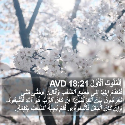 اَلْمُلُوكِ ٱلْأَوَّلُ 18:21 AVD Bible Verse Image