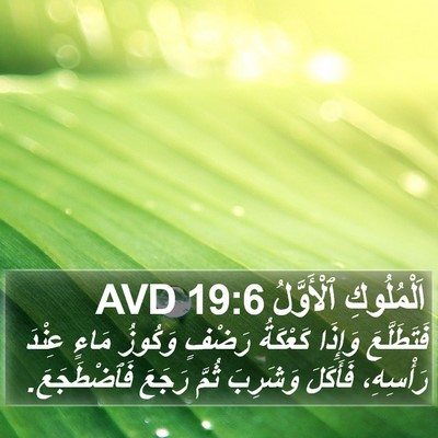 اَلْمُلُوكِ ٱلْأَوَّلُ 19:6 AVD Bible Verse Image
