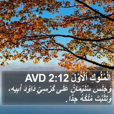 اَلْمُلُوكِ ٱلْأَوَّلُ 2:12 AVD Bible Verse Image