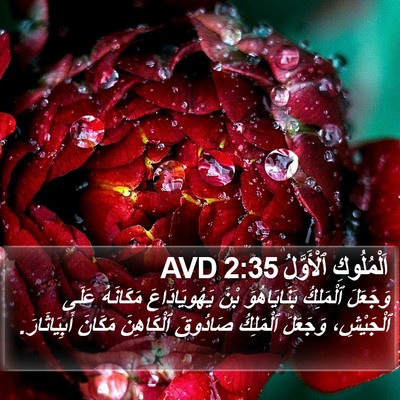 اَلْمُلُوكِ ٱلْأَوَّلُ 2:35 AVD Bible Verse Image