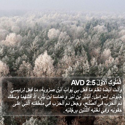 اَلْمُلُوكِ ٱلْأَوَّلُ 2:5 AVD Bible Verse Image