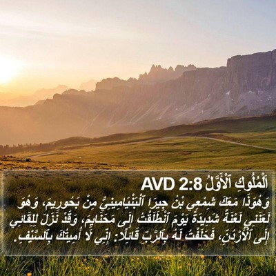 اَلْمُلُوكِ ٱلْأَوَّلُ 2:8 AVD Bible Verse Image