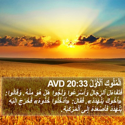 اَلْمُلُوكِ ٱلْأَوَّلُ 20:33 AVD Bible Verse Image