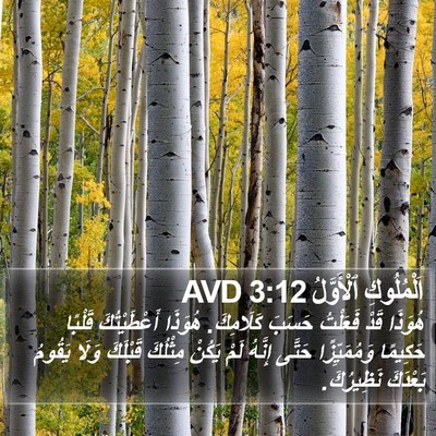 اَلْمُلُوكِ ٱلْأَوَّلُ 3:12 AVD Bible Verse Image