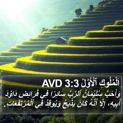 اَلْمُلُوكِ ٱلْأَوَّلُ 3:3 AVD Bible Verse Image