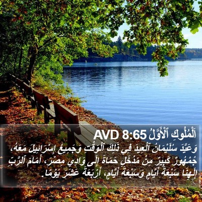 اَلْمُلُوكِ ٱلْأَوَّلُ 8:65 AVD Bible Verse Image