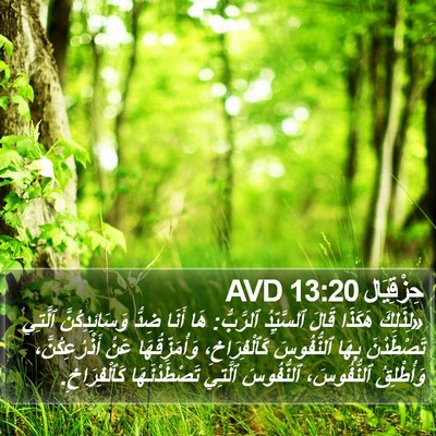 حِزْقِيَال 13:20 AVD Bible Verse Image