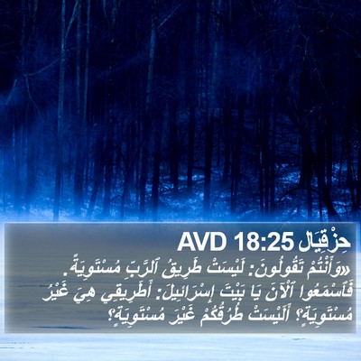 حِزْقِيَال 18:25 AVD Bible Verse Image