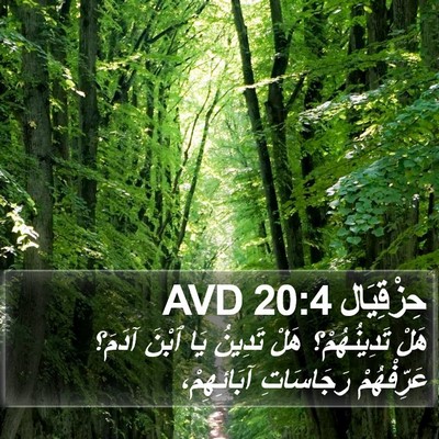 حِزْقِيَال 20:4 AVD Bible Verse Image