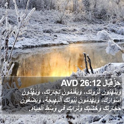 حِزْقِيَال 26:12 AVD Bible Verse Image
