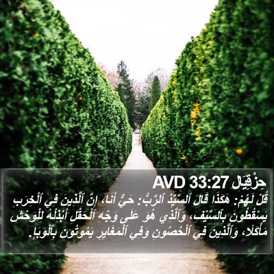 حِزْقِيَال 33:27 AVD Bible Verse Image