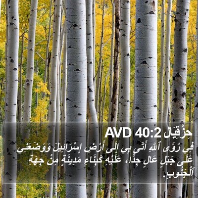 حِزْقِيَال 40:2 AVD Bible Verse Image