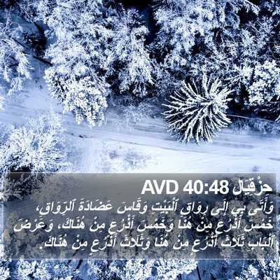 حِزْقِيَال 40:48 AVD Bible Verse Image