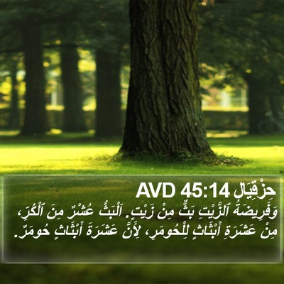 حِزْقِيَال 45:14 AVD Bible Verse Image