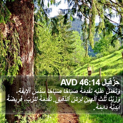 حِزْقِيَال 46:14 AVD Bible Verse Image