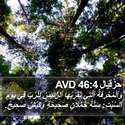 حِزْقِيَال 46:4 AVD Bible Verse Image