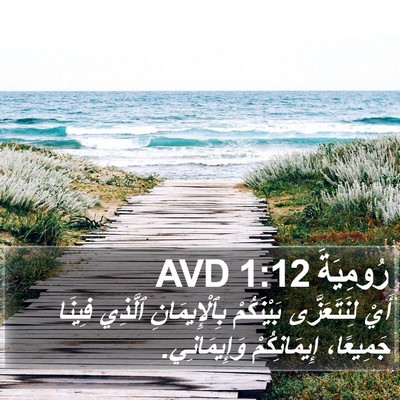 رُومِيَةَ 1:12 AVD Bible Verse Image