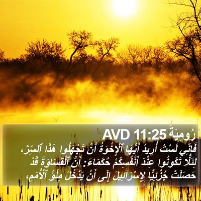 رُومِيَةَ 11:25 AVD Bible Verse Image