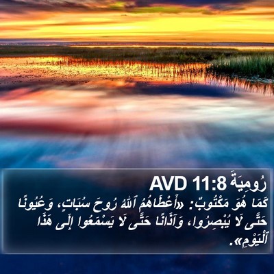 رُومِيَةَ 11:8 AVD Bible Verse Image