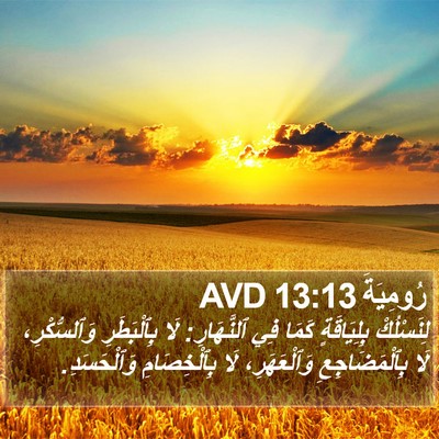 رُومِيَةَ 13:13 AVD Bible Verse Image