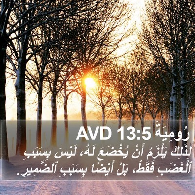 رُومِيَةَ 13:5 AVD Bible Verse Image