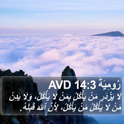 رُومِيَةَ 14:3 AVD Bible Verse Image