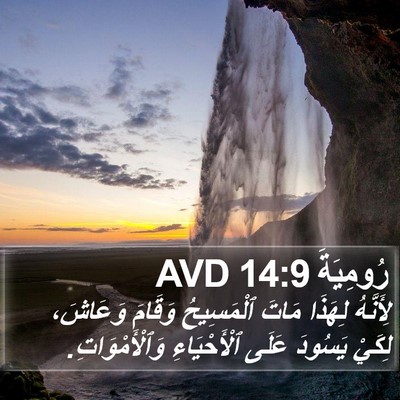 رُومِيَةَ 14:9 AVD Bible Verse Image