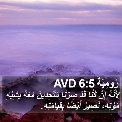رُومِيَةَ 6:5 AVD Bible Verse Image