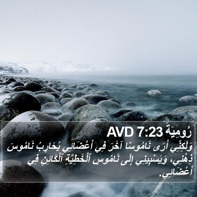 رُومِيَةَ 7:23 AVD Bible Verse Image