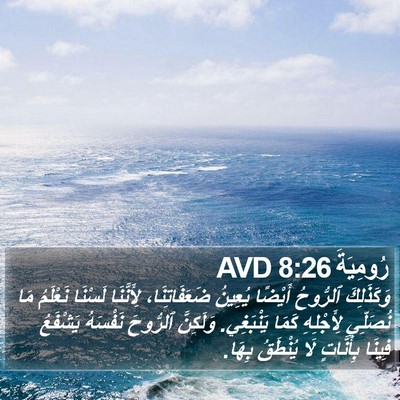 رُومِيَةَ 8:26 AVD Bible Verse Image