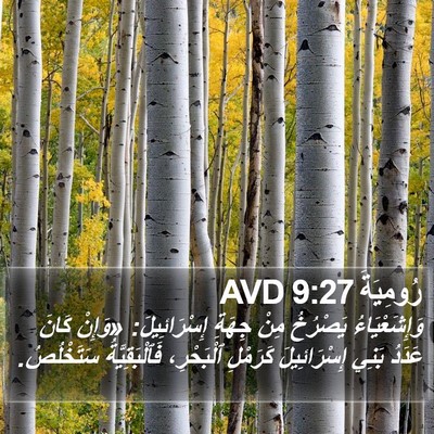 رُومِيَةَ 9:27 AVD Bible Verse Image