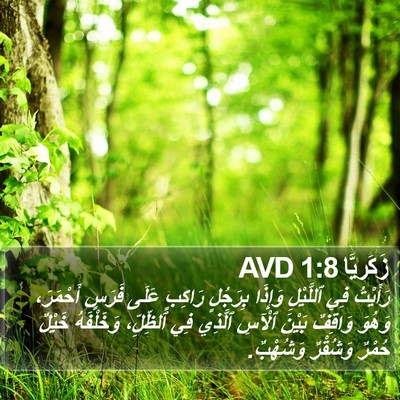 زَكَريَّا 1:8 AVD Bible Verse Image