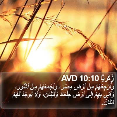 زَكَريَّا 10:10 AVD Bible Verse Image