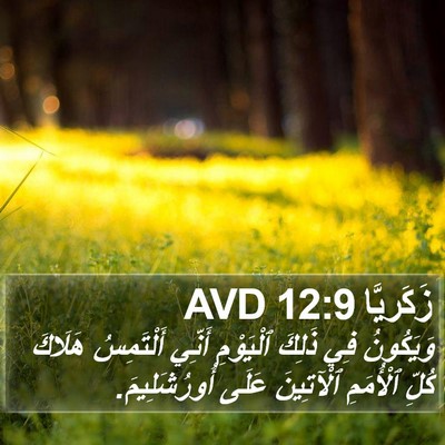 زَكَريَّا 12:9 AVD Bible Verse Image
