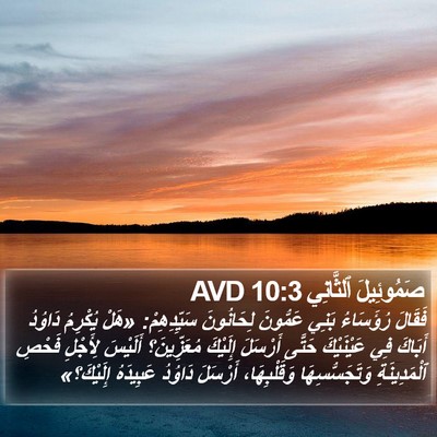 صَمُوئِيلَ ٱلثَّانِي 10:3 AVD Bible Verse Image