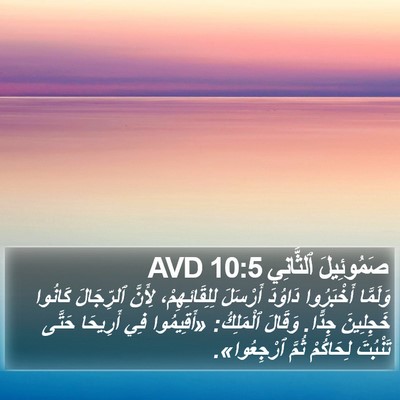 صَمُوئِيلَ ٱلثَّانِي 10:5 AVD Bible Verse Image