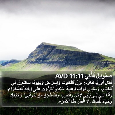 صَمُوئِيلَ ٱلثَّانِي 11:11 AVD Bible Verse Image