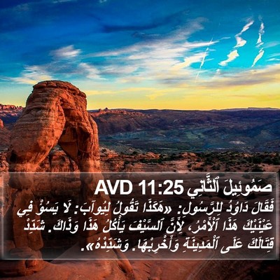 صَمُوئِيلَ ٱلثَّانِي 11:25 AVD Bible Verse Image
