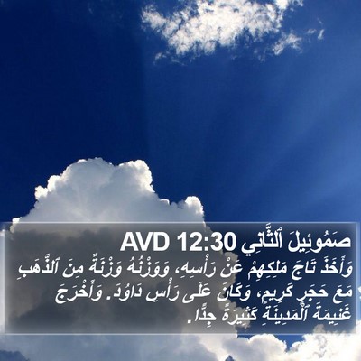 صَمُوئِيلَ ٱلثَّانِي 12:30 AVD Bible Verse Image