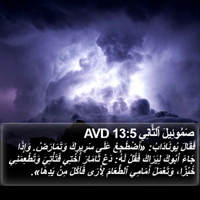 صَمُوئِيلَ ٱلثَّانِي 13:5 AVD Bible Verse Image