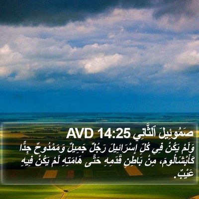 صَمُوئِيلَ ٱلثَّانِي 14:25 AVD Bible Verse Image