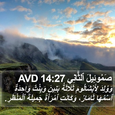 صَمُوئِيلَ ٱلثَّانِي 14:27 AVD Bible Verse Image