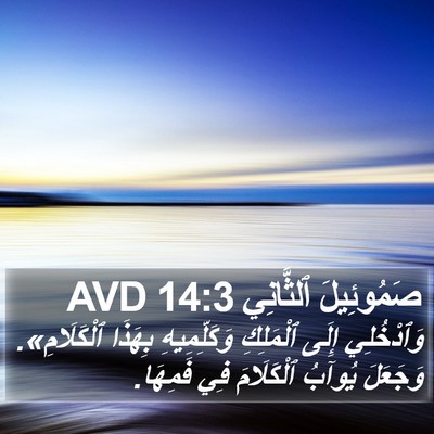 صَمُوئِيلَ ٱلثَّانِي 14:3 AVD Bible Verse Image