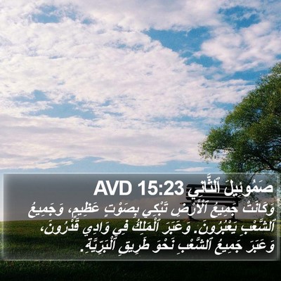 صَمُوئِيلَ ٱلثَّانِي 15:23 AVD Bible Verse Image
