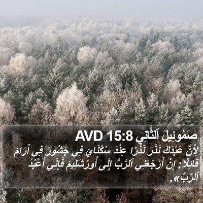 صَمُوئِيلَ ٱلثَّانِي 15:8 AVD Bible Verse Image